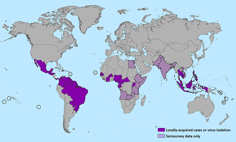 zika virus vilka länder